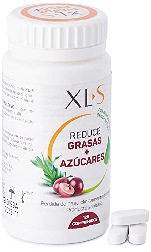 XLS Pierde Peso Plus | Reduce Grasas y Azúcares | Con ingredientes naturales que permiten disminuir la absorción de grasas y carbohidratos | Para adelgazar de forma saludable | 120 Uds