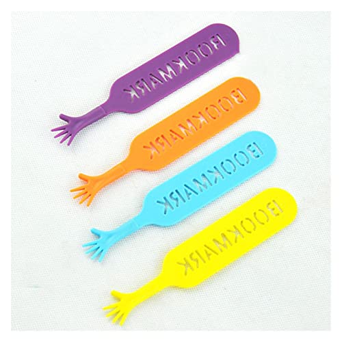 XWYWP Marcadores de Libros 4 unids de Dedo Creativo Ayúdame Novedad Bookmark Bookmark Funny Books Mark para Pages Niños Regalos Escuela Suministros de papelería (Color : 4 pcs)