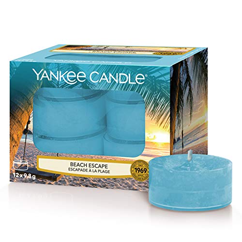 Yankee Candle Velas perfumadas de té | Escape de playa | 12 unidades