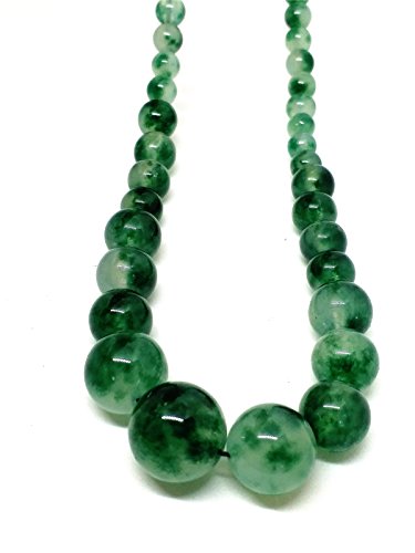 yigedan Collar de flores de jade natural de cuentas de jadeíta