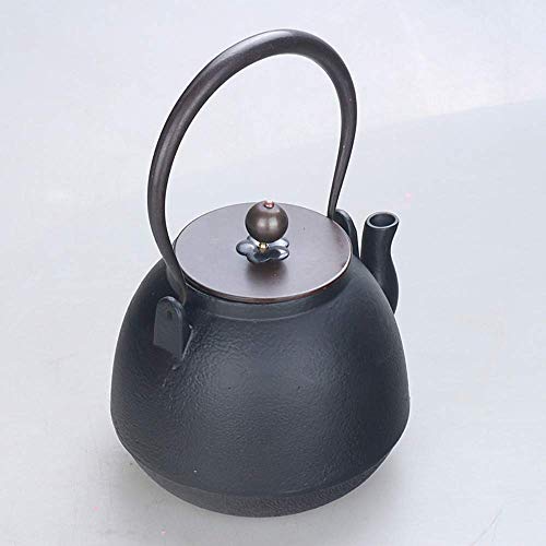 YINGGEXU Juego de té Hierro Fundido Hierro Fundido Japonesa del Hierro Fundido Pot Pot Manual Hierro Hierro Botella Caldera de té Conjunto Inicio Olla Grande Olla de Cobre Cubierta 1.3L