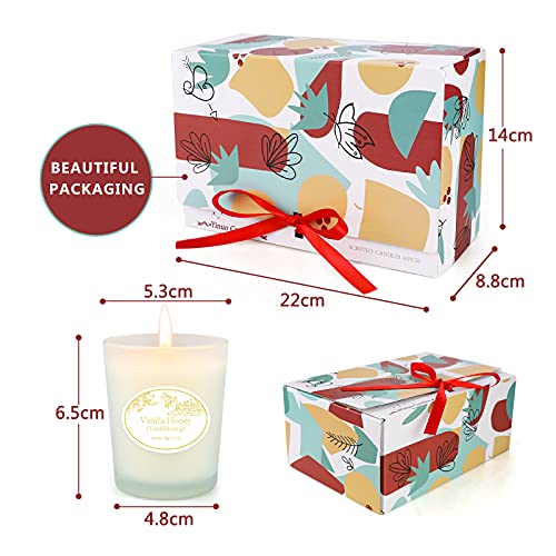 Yinuo Candle Velas Perfumadas 6 Juegos , Vidrio Mate, 150 Horas Encendidas Velas De Aromaterapia Cera De Soja Alivio Del Estrés Regalos Para Mujeres Regalos Para Ella