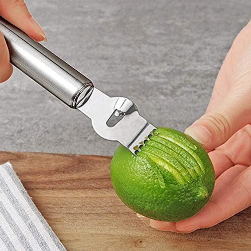 YUEMIGN 2 Pcs Rallador de Limón, Frutas Pelador Herramienta de Pelar, Kitchen Professional Peeling Tool de Acero Inoxidable, Limón Zester Rallador Naranja Cítrico Cocina Peeler Tool