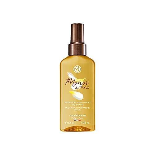 Yves Rocher Monoï - Aceite seco multiuso exótico para el cuidado de la piel y el cabello, 1 frasco de 125 ml