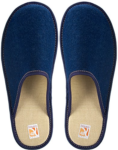 Zapatillas De Casa De Hombre Pantuflas Casa Hombre Suela De Memoria (42 EU, Azul vaquero)