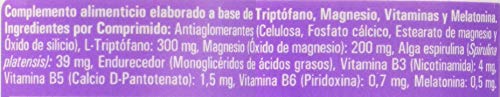 Zentrum90 Triptófano - Rendimiento Intelectual Psicológico y Superación, Magnesio + Vitaminas B6 + B5 + B3 + Melatonina, 60 comprimidos