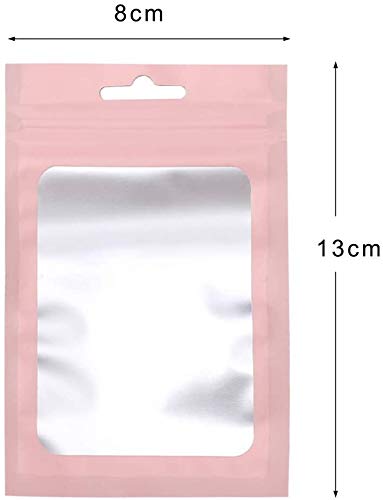 ZHjuju Bolsa de Papel de Aluminio,100 Piezas Mylar Bolsas,Bolsa con Cierre a Prueba de Olor,Reutilizable Papel Aluminio Bolsa,para Dulces, Bocadillos Galletas, Nueces,café Flores secas Té(13x8cm)