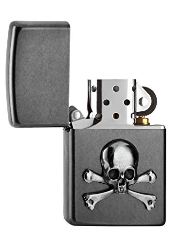 Zippo 2006515 PL 28378 - Mechero con Emblema de Calavera y Huesos (latón, 5,83,81,2)