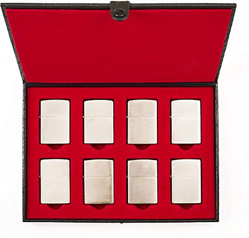 Zippo Estuche para Hombre de Color Negro, Plateado, 15 x 10 x 5 cm