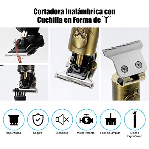 ZITFRI Máquina Cortapelo para Hombres Recortadora Eléctrica Maquina Cortar Pelo Profesional Impermeable Maquina Afeitar Barba de Precisión USB Carga Maquinilla de Afeitar Hombre Cortapelos Hombre