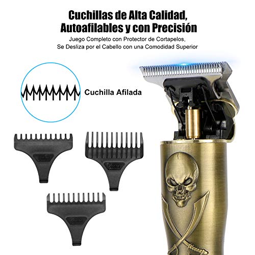 ZITFRI Máquina Cortapelo para Hombres Recortadora Eléctrica Maquina Cortar Pelo Profesional Impermeable Maquina Afeitar Barba de Precisión USB Carga Maquinilla de Afeitar Hombre Cortapelos Hombre