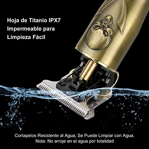 ZITFRI Máquina Cortapelo para Hombres Recortadora Eléctrica Maquina Cortar Pelo Profesional Impermeable Maquina Afeitar Barba de Precisión USB Carga Maquinilla de Afeitar Hombre Cortapelos Hombre