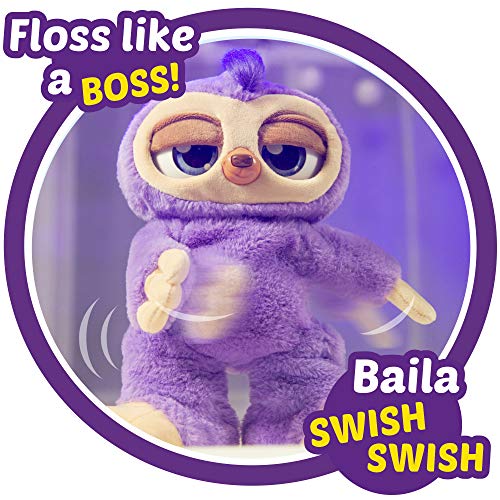 Zuru Pets Alive Oso perezoso bailarín Fifi, Juguetes para niños con música, baile swish swish, Oso peluche interactivo con movimiento, Juguetes para niños 3 años