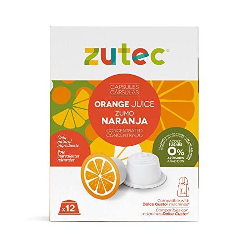 Zutec - Cápsulas de Zumo Surtido (Naranja, Piña y Melocotón) - Compatibles con cafeteras Dolce Gusto* - 3 Estuches de 12 cápsulas - 36 cápsulas