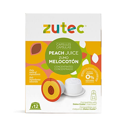 Zutec - Cápsulas de Zumo Surtido (Naranja, Piña y Melocotón) - Compatibles con cafeteras Dolce Gusto* - 3 Estuches de 12 cápsulas - 36 cápsulas