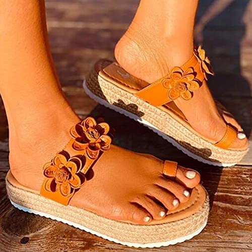 ZWH 2020 nuevos Zapatos de Verano de la versión Coreana de la Cuerda de cáñamo Flores Redondas Ocio Inferior Yardas Grandes AliExpress Sandalias Deseo y Zapatillas (Color : Black, Size : 36 EU)