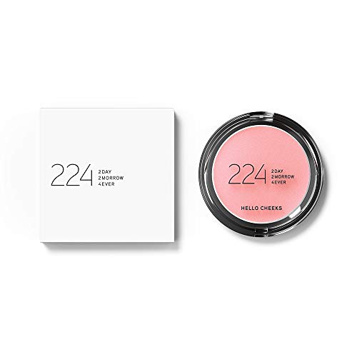 224 Cosmetics Colorete Hello Cheeks - natural, vegano , no testada en animals - feel good fórmula , sin parabeno y silicona - Rosado