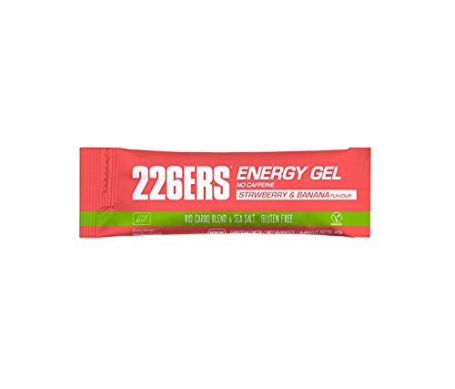 226ERS Bio Energy Gel | Geles Energéticos de 40gr con Sales Minerales, Geles Ciclismo y Runnning, Fresa y Plátano - 1 unidad