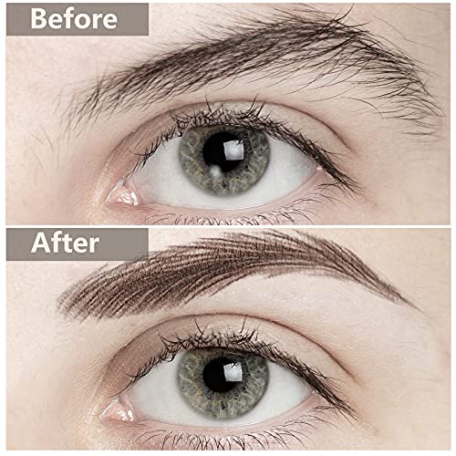 9 Hojas Cejas Auténticas Parecido al Cabello 4D Pegatinas Tatuaje de Ceja Impermeable Pegatinas de Transferencias de Cejas Pegatinas de Cejas de Forma de Aseo, 9 Estilos 90 Pares (Marrón Claro)