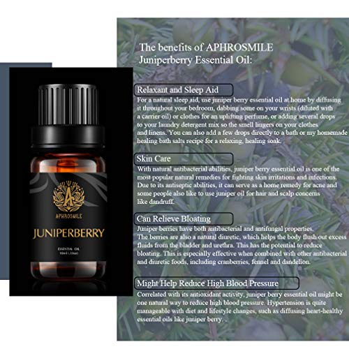 Aceite de Juniper Berry - 100% Puro Juniper Berry, 10 ML/0.33Oz Para La Terapia Aromática Orgánica