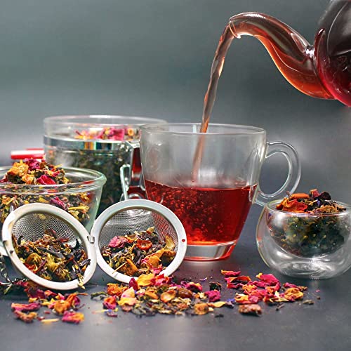 Aromas de Té - Infusiones Variadas - Infusión Hibiscus en Formato de 100 gramos - Infusión Natural con Propiedades Hidratantes y Refrescantes - Infusión con Sabor Ácido que Ayuda a Eliminar Líquidos