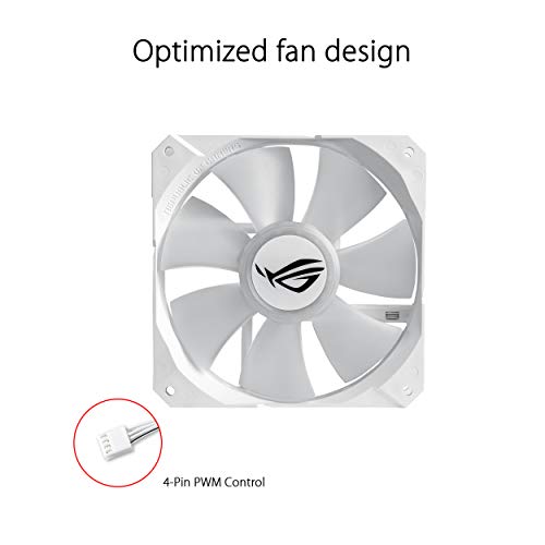 ASUS ROG STRIX LC 360 RGB White Edition, Cooler CPU All-in-One ROG, con iluminación Addressable RGB, Aura Sync, revestimiento de bomba NCVM y ventilador del radiador ROG 120 mm