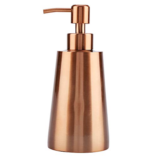 Bomba Dispensadora de Loción de Champú con Jabón Líquido de Acero Inoxidable de 350 Ml Dispensador de Jabón Recargable Cuadrado para Encimera de Cocina o Baño (Oro Rosa)