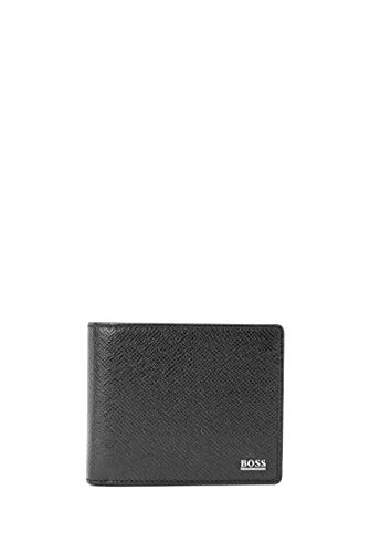 BOSS Signature_Trifold, Accesorio de Viaje-Billetera para Hombre, Negro1, One Size