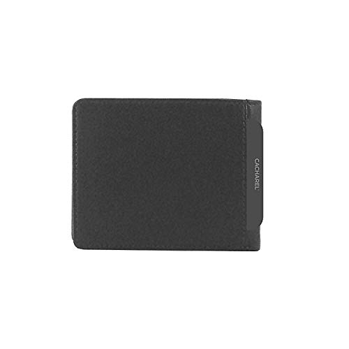 Cacharel Cartera con Monedero para Hombre en Piel (Negro)