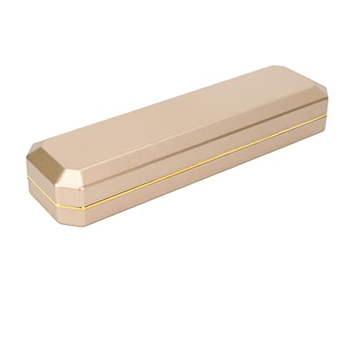 Caja de Almacenamiento de Joyas, Caja de Regalo de Pulsera Iluminada de Lujo, Luz Iluminadora Elegante para Propuestas de Matrimonio(oro)