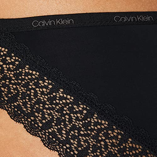 Calvin Klein Braguita Clásica-Flirty Ropa Interior, Negro (Black 001), S para Mujer