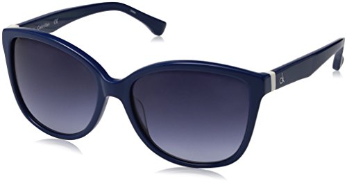 Calvin Klein Cat Eye Gafas de Sol, Azul (BLU), 56 para Mujer