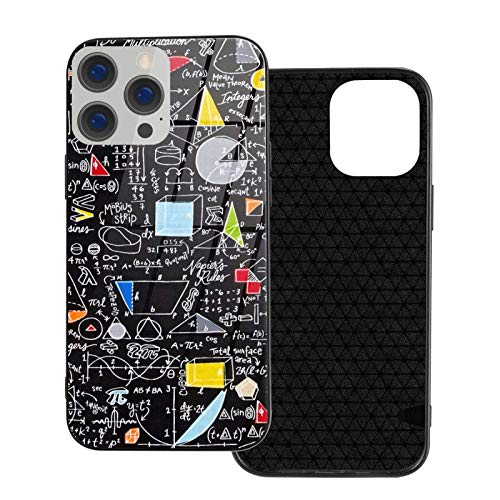 Carcasa del teléfono Back To School Algebra Phone Cover para iPhone 12/12 Mini / 12 Pro / 12 Pro MAX Carcasa Trasera de Vidrio Templado + TPU para iPhone 12 Pro-6.1 Pulgadas