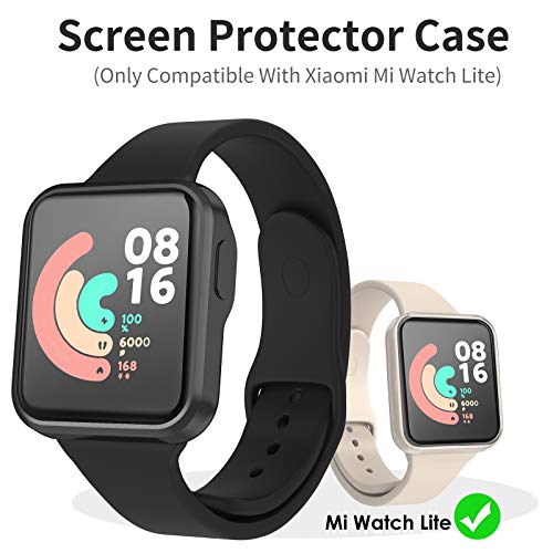 CAVN Protector de Pantalla Compatible con Xiaomi Mi Watch Lite/Redmi Watch Lite, Funda Suave TPU Protector [2-Piezas], Anti-Rasguños Ultra Transparente Protección Funda para Mi Watch Lite