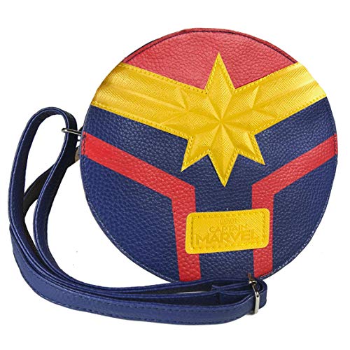 CERDÁ LIFE'S LITTLE MOMENTS Bolso Bandolera Captain Marvel, Unisex Adulto, Azul (Azul), 5x18x18 cm (W x H x L)