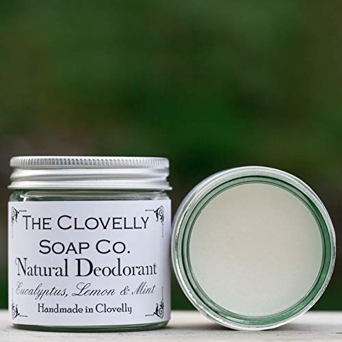 Clovelly Soap Co Bálsamo Desodorante Natural de Eucalipto Menta y Limón Tarro de Cristal 60g