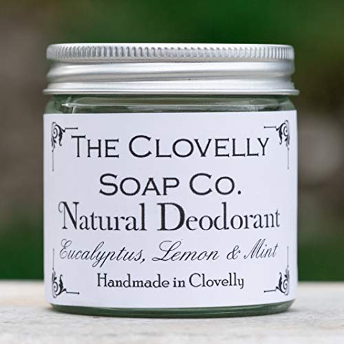 Clovelly Soap Co Bálsamo Desodorante Natural de Eucalipto Menta y Limón Tarro de Cristal 60g