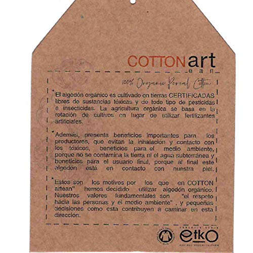 COTTON ARTean Juego de sabanas ALGODÓN ORGANICO Blanco Cama de 150 x 190/200. 100% ALGODÓN ORGÁNICO.