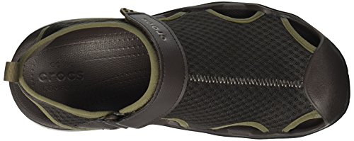 Crocs Swiftwater Mesh Deck Sandal Mujer Zoccoli, Marrón (Brown), 41/42 EU