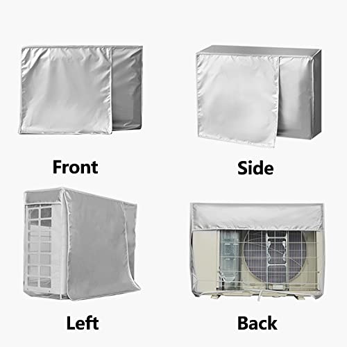 Cubierta de Aire Acondicionado Exterior Funda Protectora para Aire Acondicionado Antipolvo Impermeable Anti-Nieve Resistente al Sol para Hogar Protector de Aire Acondicionado Antipolvo(75 * 26 * 57cm)