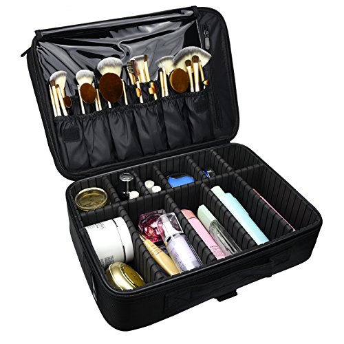 DCCN Maletín cosmético Profesional. Neceser Beauty Case Equipaje de Viaje con Correa