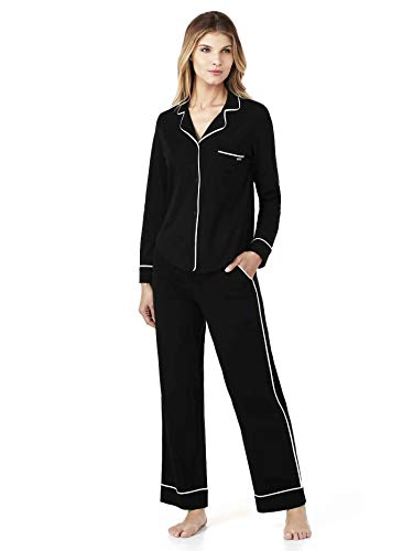 DKNY Signature PJ - Juego de camiseta y pantalón en color negro Negro Negro ( M