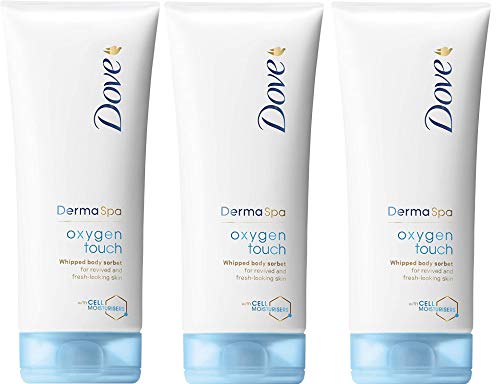 Dove Derma Spa Loción Corporal Oxígeno Humedad 200ml Paquete de 3