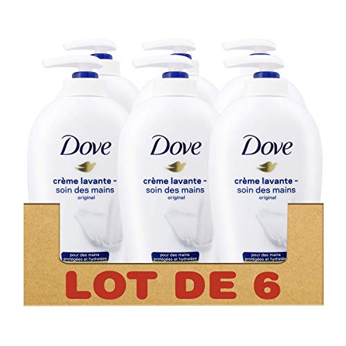 Dove Original Savon Lavant Antibactérien Soin des Mains, Pour des mains douces et hydratées (Lot de 6x250ml)