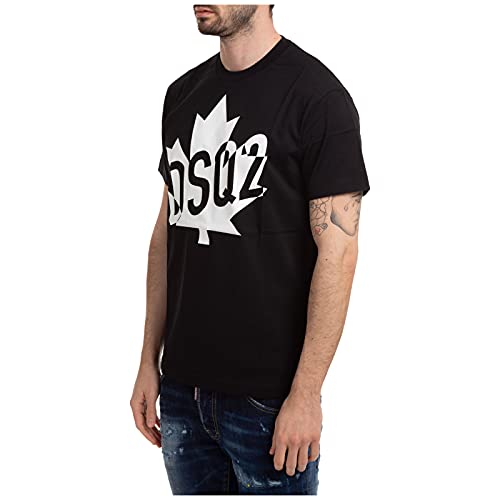 Dsquared2 Dsq2 Big Leaf T-shirt BLACK XL