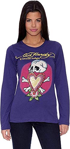 Ed Hardy Camiseta Skull In Love Púrpura L