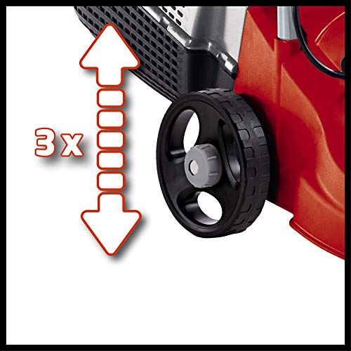 Einhell GC-EM 1030/1 - Cortacésped eléctrico (1000W, altura de corte 3 niveles | 25-60 mm , ancho de corte 30 cm, hasta 250m² de jardín, 28L de capacidad de bolsa) (ref.3400240)