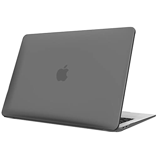 Fintie Funda Compatible con MacBook Air 13" (2020/2019/2018) - Súper Delgada Carcasa Protectora de Plástico Duro para Modelo A2337(M1)/A2179/A1932, Translúcido Gris