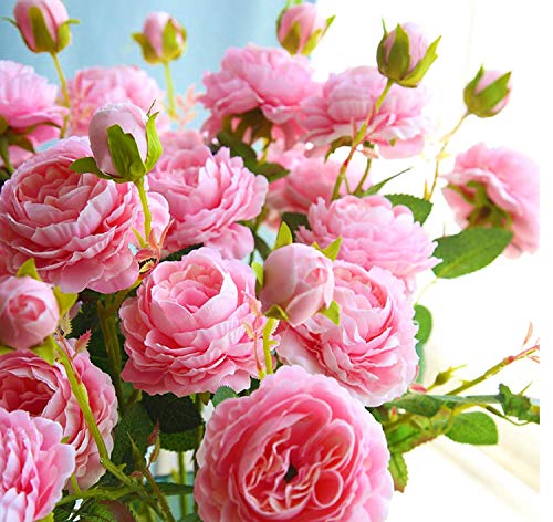 Flores Artificiales, PeoníAs Rosas, 18 Flores, Jardineras De Flores Artificiales, SalóN Y Oficina En Casa