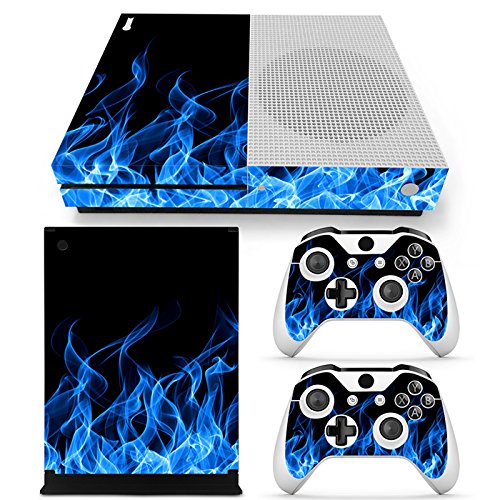 Gam3Gear - Vinilo Adhesivo para Consola Xbox One S y Controlador (no Xbox One Elite/Xbox One/Xbox One X) Blue Flame